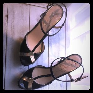 Jessica Simpson T-Strap Peep Toe Pumps